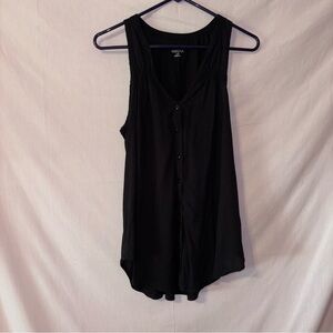Mossimo Supply Co. Black Button-Down Tank Top